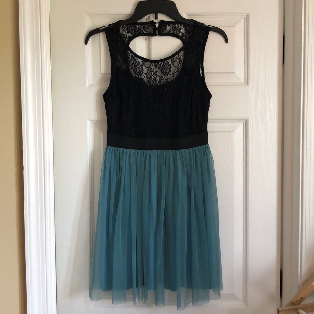 Lace and tool dress